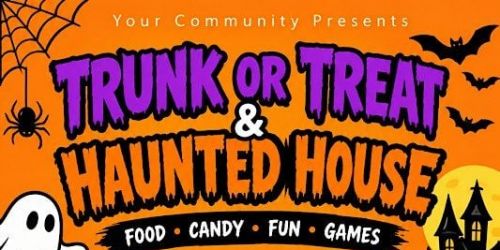 Hunted house trunk or treat free for kids fun games face painting food fun