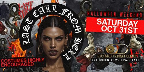 HALLOWEEN NIGHT \u2014 OCT 31ST @ DND TORONTO