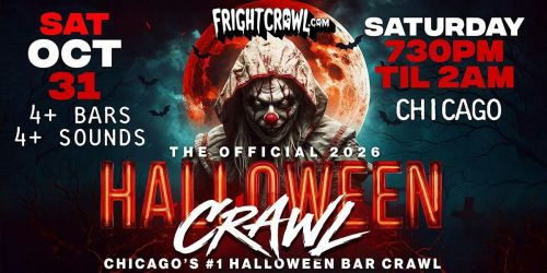 The Fright Crawl | Chicago Halloween Bar Crawl 2026 River North | Sat, Oct 31