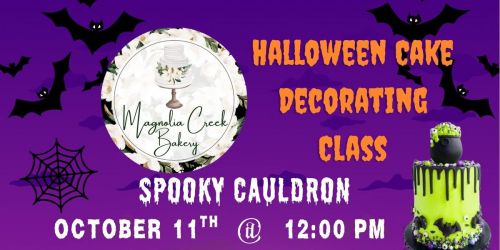 SPOOKY CAULDRON HALLOWEEN CAKE DECORATING CLASS EVENT!\ud83d\udd77\ufe0f