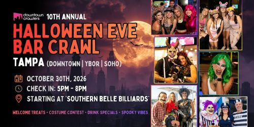 Halloween Eve Bar Crawl 10\/30 - TAMPA (Ybor City)