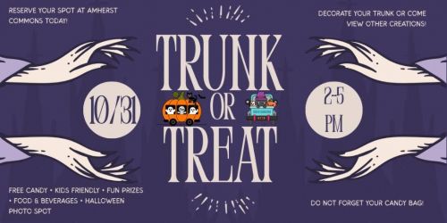 FREE! Amherst Commons First Annual Trunk or Treat 