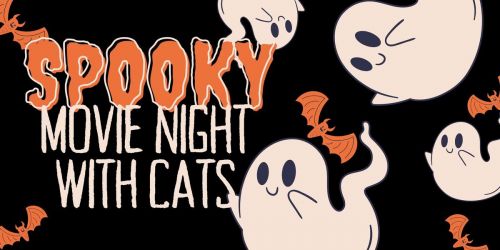 Spooky Movie Night with Cats 