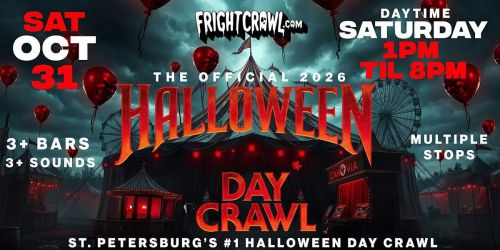 The Fright Crawl | St. Petersburg Halloween Day Bar Crawl 2026 | Sat, Oct 31