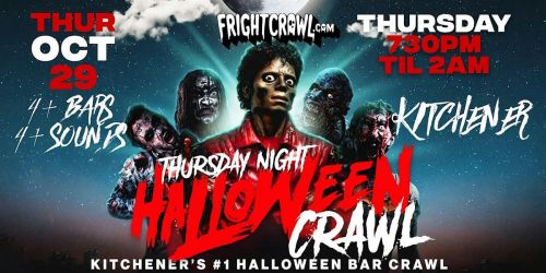 The Fright Crawl | Kitchener Halloween Bar Crawl 2026 | Thursday, October 29