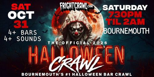 The Fright Crawl | Bournemouth's #1 Halloween Bar Crawl 2026 | Sat, Oct 31