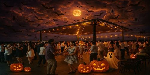 Embassy Row Rooftop Halloween under the Stars: 2 Bands + Swing\/Salsa Lesson