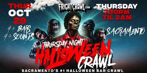 The Fright Crawl | Sacramento Halloween Bar Crawl 2026 | Thurs, October 29