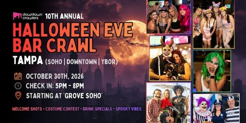 Halloween Eve Bar Crawl 10\/30 - TAMPA (South Tampa)