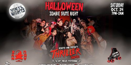 Halloween Zombie Skate Night w\/ Thriller Dancers & DJ's Misbehaviour, Rizzskates & DJ Cindy Kim