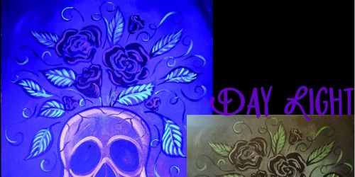 Glow Skull Haunted Glow Paint Party!