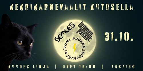 Kekrikarnevaalit Kutosella: Scales, Lemmenpyssyt & Tomi Puukko ja Jyt\u00e4pojat
