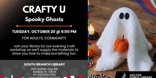 Crafty U: Spooky Ghosts (South Branch)