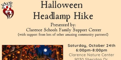 3rd Annual Halloween Headlamp Hike presented by Clarence Schools Family Support Center