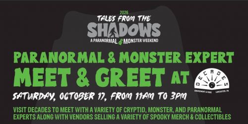 Paranormal And Monster Expert Meet & Greet And Market