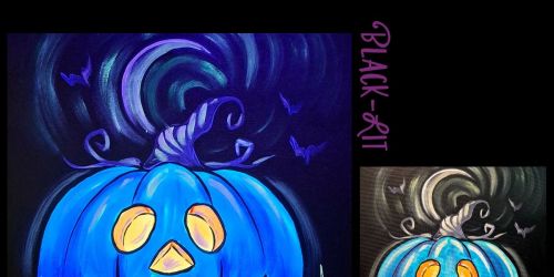 Fluorescent Pumpkin Haunted Glow Paint Party!
