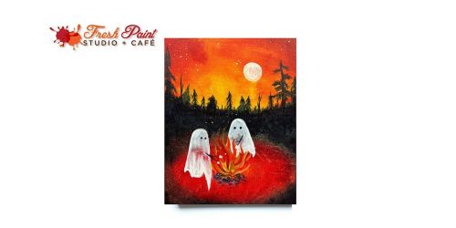 Paint & Sip \u2013 Spooky Season Ghost Campfire Painting Workshop in Toronto