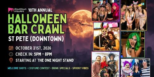 Halloween Bar Crawl 10\/31 - ST PETE (Downtown)
