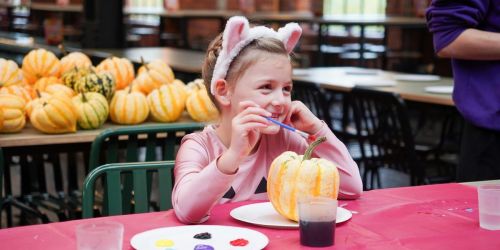 Kids Paint a Pumpkin