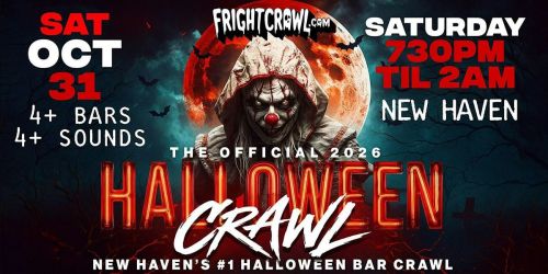 The Fright Crawl | New Haven's #1 Halloween Bar Crawl 2026 | Sat, Oct 31