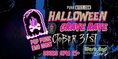 Emo HALLOWEEN BALL by PunkNites Pop Punk Emo Night SANFORD - GRAVE RAVE