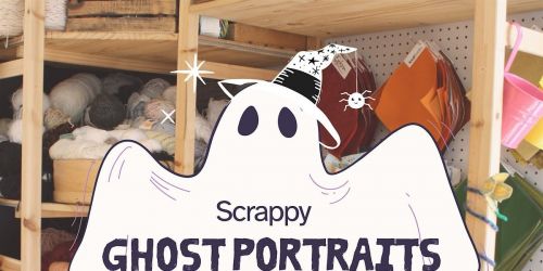 Scrappy Ghost Portraits | Artober PWYW Craft Series