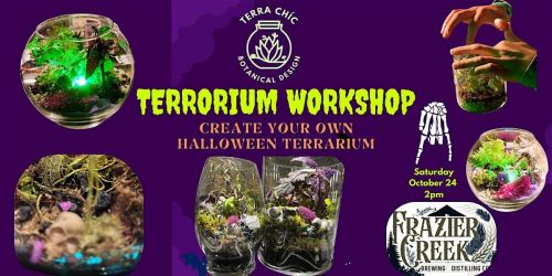 Halloween Terrarium "TERRORIUM" Workshop at Frazier Creek Brewing in Stuart