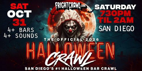 The Fright Crawl | San Diego's #1 Halloween Bar Crawl 2026 | Sat, Oct 31