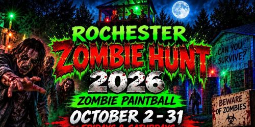 Rochester Zombie Hunt 2026 \u2013 Zombie Paintball Halloween Adventure