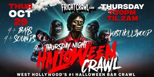 The Fright Crawl | West Hollywood Halloween Bar Crawl 2026 | Thurs, Oct. 29