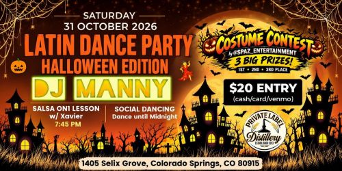 Halloween Latin Dance Party \ud83c\udf83 | Salsa, Bachata, DJ Manny & Costume Contest