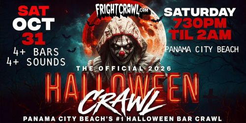 The Fright Crawl | Panama City Beach's #1 Halloween Bar Crawl 2026 | Sat, Oct 31