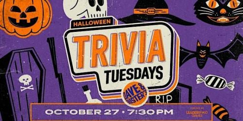 HALLOWEEN Theme Trivia | Dave & Buster's Killeen TX - TUE 10\/27 @ 7:30p
