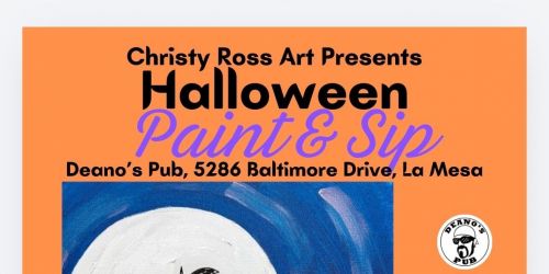 Halloween Paint & Sip at Deano's Pub in La Mesa