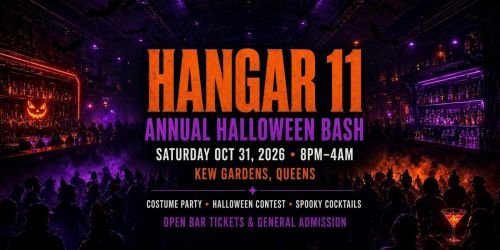 Halloween Night @ Hangar 11\u2019s Annual Halloween Bash! Open Bar Costume Party