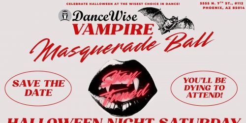 Halloween Party! Vampire Masquerade Ball on Halloween Night Saturday, October 31st!