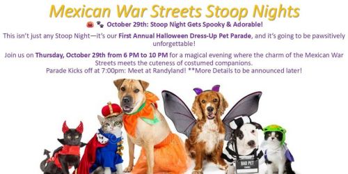 October Stoop Night! Extra Special Halloween Pet Parade!