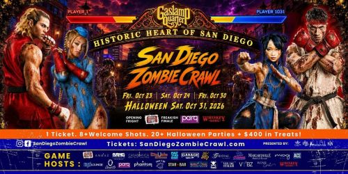2026 San Diego Zombie Crawl | 2 Halloween Weekends: Oct 23,  24, 29, 30, 31