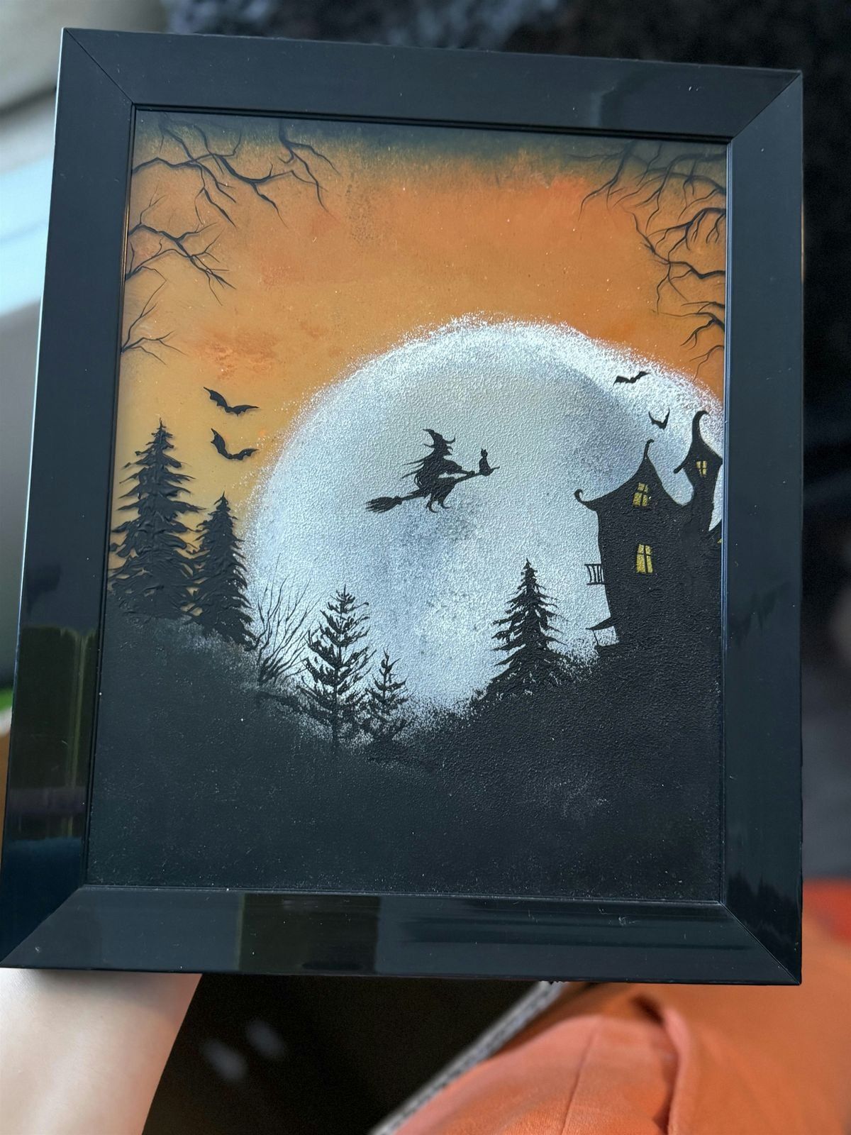 Halloween glass painting