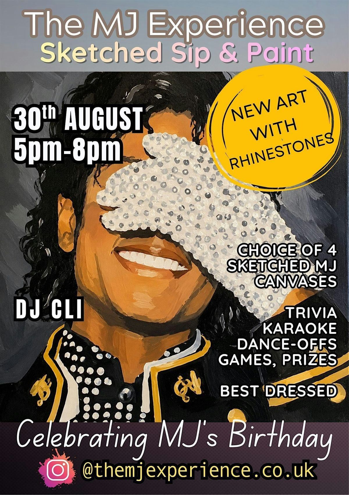 Michael Jackson Sketched Sip & Paint Thriller Special