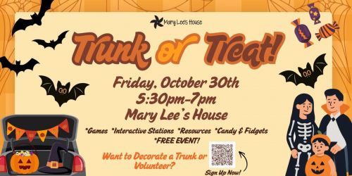 Trunk or Treat 2026 at Mary Lee's House! 