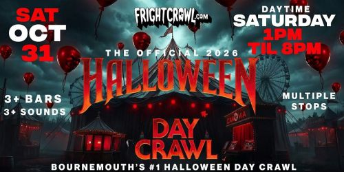 The Fright Crawl | Bournemouth Halloween Day Bar Crawl 2026 | Sat, Oct 31