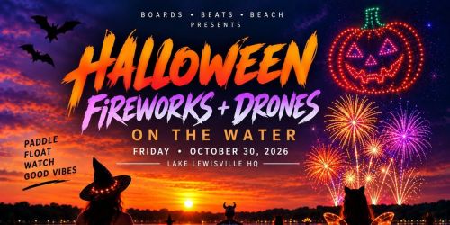 \ud83c\udf83 Halloween Fireworks + Drones on the Water \ud83c\udf86